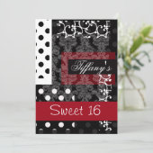 Sweet Sixteen-partij Uitnodiging (Staand voorkant)