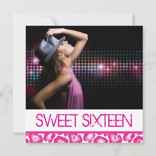 Sweet Sixteen-partij uitnodiging (Voorkant)