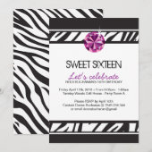 Sweet Sixteen-partij uitnodiging (Voorkant / Achterkant)