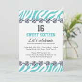 Sweet Sixteen-partij uitnodiging (Staand voorkant)