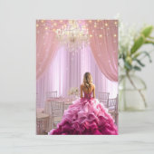 Sweet Sixteen Party Ballroom Sparkling Chandelier Kaart (Staand voorkant)