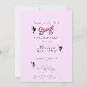 Sweet Sixteen Party Ballroom Sparkling Chandelier Kaart (Achterkant)