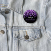 Sweet Sixteen Party Falling Stars Paars Ronde Button 5,7 Cm (In situ)