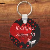 Sweet Sixteen Party Favor Sleutelhanger (Voorkant)