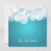 Sweet Sixteen Party Glow & Sparkle Turquoise Kaart (Achterkant)