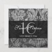 Sweet Sixteen Party Grey  Pattern Kaart (Voorkant)