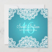 Sweet Sixteen Party  Lace Blue Kaart (Voorkant)