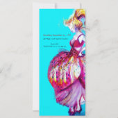 SWEET SIXTEEN PARTY MONOGRAM red ruby blue black b Kaart (Achterkant)