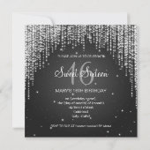 Sweet Sixteen Party Night Dazzle Black Kaart (Achterkant)