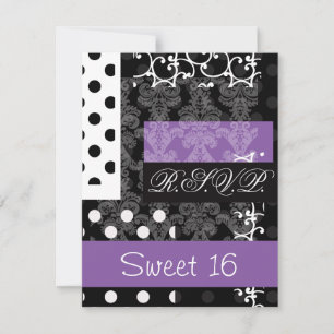 Sweet Sixteen party RSVP Kaartje