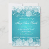 Sweet Sixteen Party Sparking Night 2 Turquoise Kaart (Voorkant)