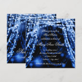 Sweet Sixteen Party String Lights Blue Kaart (Voorkant / Achterkant)