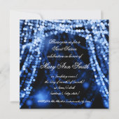 Sweet Sixteen Party String Lights Blue Kaart (Voorkant)