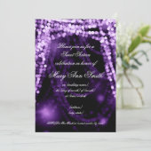 Sweet Sixteen Party String Lights Paars Kaart (Staand voorkant)