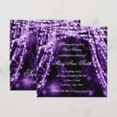 Sweet Sixteen Party String Lights Paars Kaart (Voorkant / Achterkant)