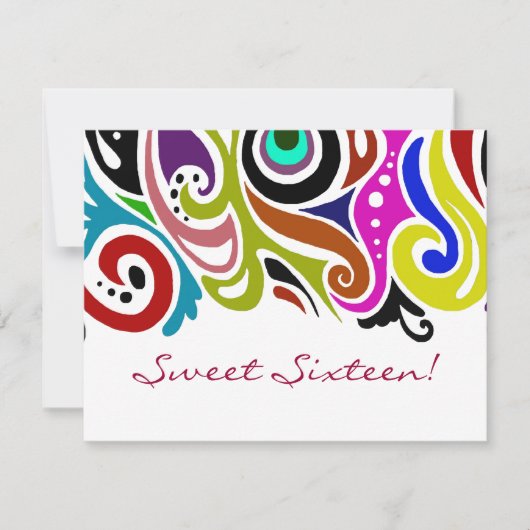 Sweet Sixteen Party ~ Uitnodigingen (Voorkant)