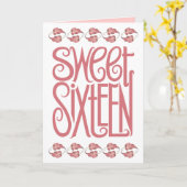 Sweet Sixteen Petals Verjaardag Kaart (Gele Bloem)