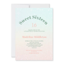 Sweet Sixteen Photo Glitter Modern Chic Verjaardag
