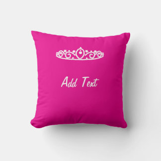 Sweet Sixteen Pink and White Tiara Custom Cushion Kussen