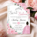 Sweet Sixteen Pink Bloemen Bruin Prinses Verjaarda Kaart<br><div class="desc">Pas deze lieflijke zestien verjaardagsuitnodiging gemakkelijk en snel aan met een eigen formulering,  druk eenvoudig de pas het knoop aan om de stijl en de plaatsing van de tekst verder te herschikken en te formatteren. Overeenkomende objecten in de winkel! c) De Happy Cat Studio</div>