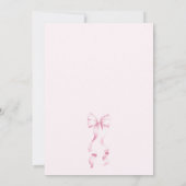 Sweet Sixteen Pink Bow Invitation Kaart (Achterkant)