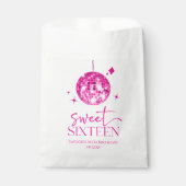 Sweet Sixteen Pink Disco Ball 16e verjaardagsfeest Bedankzakje (Voorkant)