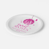 Sweet Sixteen Pink Disco Ball 16e verjaardagsfeest Papieren Bordje (Gekanteld)