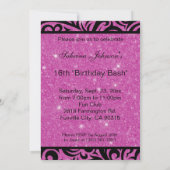 Sweet Sixteen Pink-feest | DIY-tekst Kaart (Achterkant)