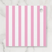 Sweet Sixteen Pink Stripe Classic Chic Bedankjes Labels (Achterkant)
