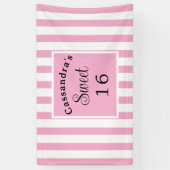 Sweet Sixteen Pink Stripe Classic Chic Spandoek (Verticaal)
