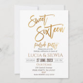 Sweet Sixteen Pool Party Uitnodiging Poolside part (Voorkant)