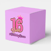Sweet Sixteen Princess Crown, 16th Birthday Queen Bedankdoosjes (Achterkant)