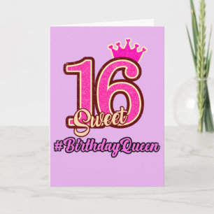 Sweet Sixteen Princess Crown, 16th Birthday Queen Kaart