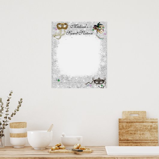 Sweet Sixteen, Quinceanera, Maskerade aanmelding Poster (Keuken)