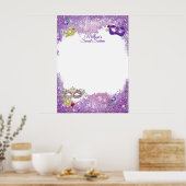 Sweet Sixteen, Quinceanera, Masquerade Sign In Poster (Keuken)