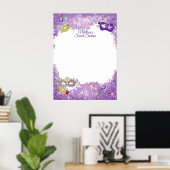 Sweet Sixteen, Quinceanera, Masquerade Sign In Poster (Thuiskantoor)