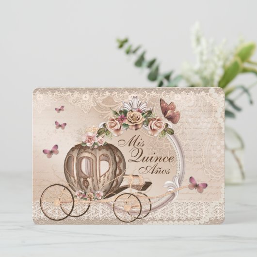 Sweet Sixteen Quinceanera Verjaardags Uitnodiginge Kaart (Staand voorkant)