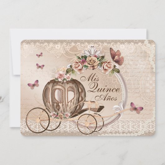 Sweet Sixteen Quinceanera Verjaardags Uitnodiginge Kaart (Voorkant)