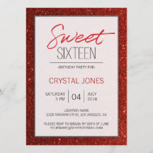 Sweet Sixteen red sprankeling