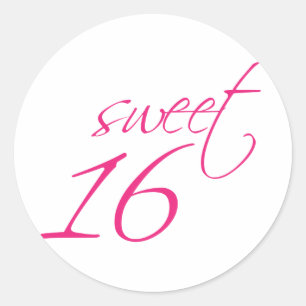 Sweet Sixteen Ronde Sticker