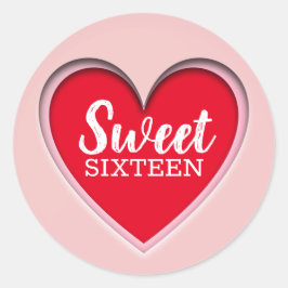 Sweet Sixteen Ronde Sticker