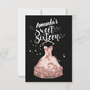 Sweet Sixteen Roos Dress Florals Princess Stars Kaart