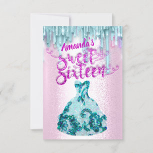 Sweet Sixteen Roos Floral Dress blue Drivers Kaart