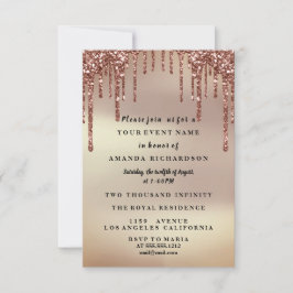 Sweet Sixteen Roos Floral Dress Glitter Drift Glam Kaart