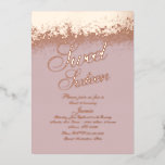 Sweet Sixteen Roos Gold geperst glitter Folie Uitnodiging<br><div class="desc">Sweet 16 Uitnodigingen met Echte Folie Glitter</div>