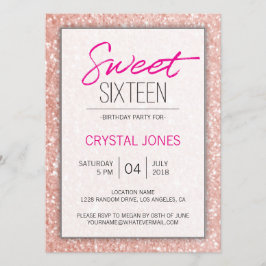 Sweet Sixteen roos gousvonk Kaart