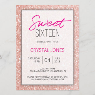 Sweet Sixteen roos gousvonk Kaart