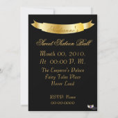 Sweet Sixteen Royal Coronation Ball-Customize Kaart (Achterkant)