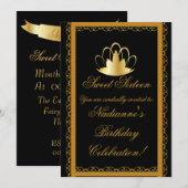 Sweet Sixteen Royal Coronation Ball-Customize Kaart (Voorkant / Achterkant)