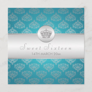 Sweet Sixteen Royal Crown Blue Kaart